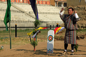 Archer and Target in Bhutan